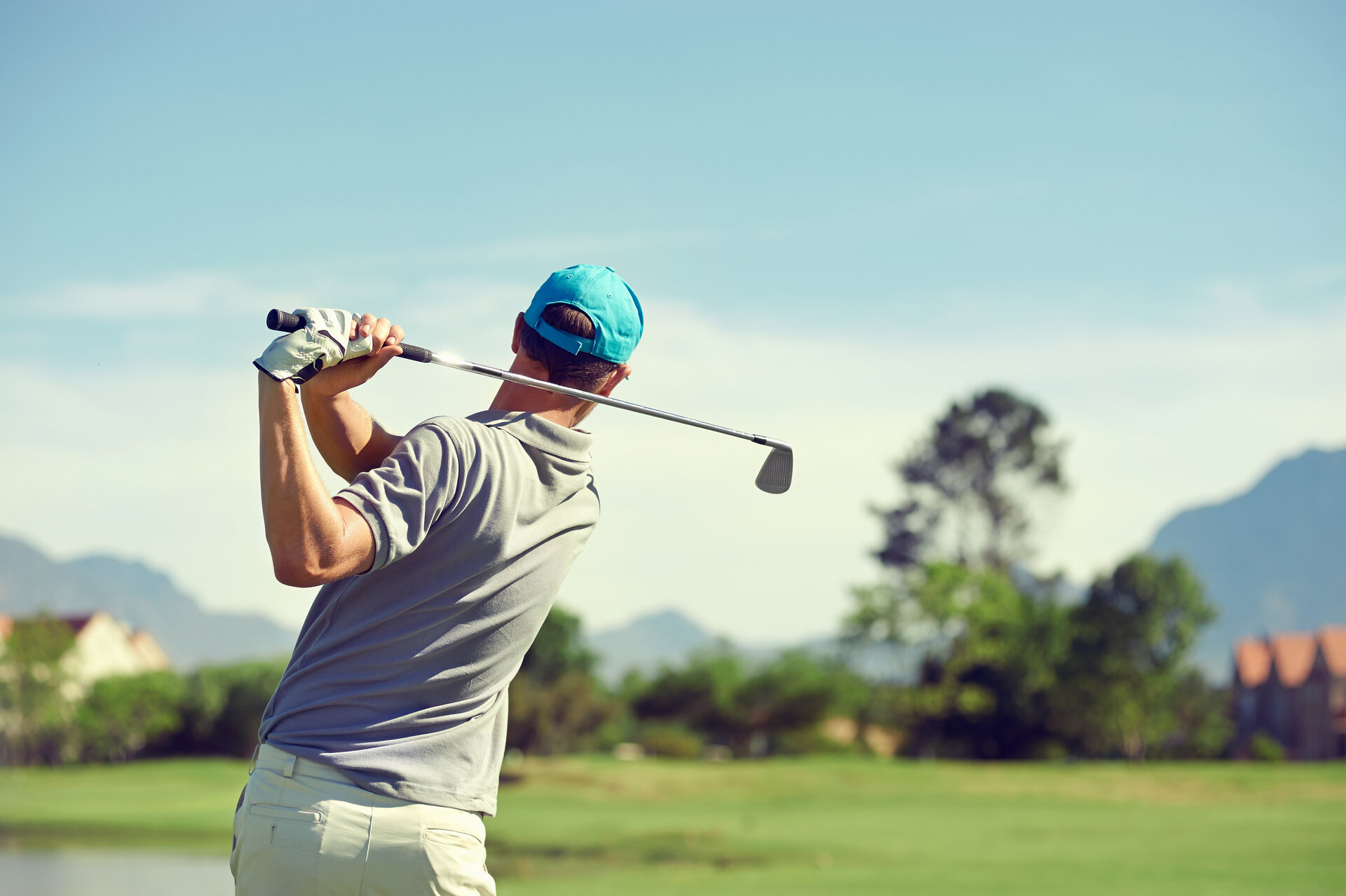 Man Golfing in santa barbara